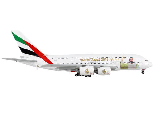 Airbus A380-800 Commercial Aircraft "Emirates Airlines - Year of Zayed 2018" White with Graphics 1/