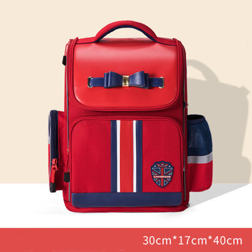 Size: L, Color: Red - Kk tree school bag primary school girl 6-12 year old child 1-3-6 grade girl b