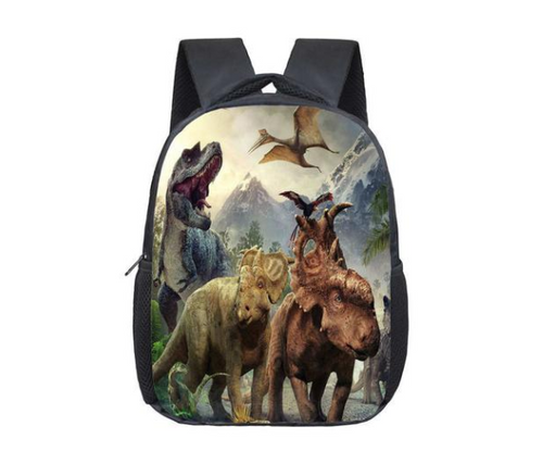 Jurassic dinosaur hot backpack primary and secondary school students wear-resistant burden reductio