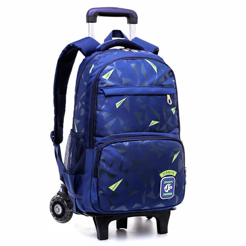 Color: A Blue - Trolley school bag six rounds