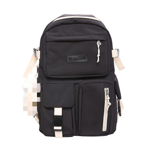 Color: Black - Japanese Harajuku Vintage Sense Student Schoolbag Female All-match Travel Backpack