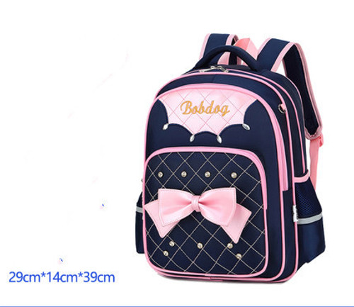 Color: Royal Blue, Bag style: Large - Babudou Schoolbag For Primary School Girls Grade 1-3-6 Childr