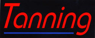 Neon Sign - Tanning Italic