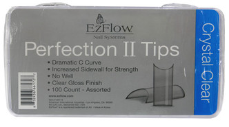EzFlow Perfection II Tips - Crystal Clear - 100ct