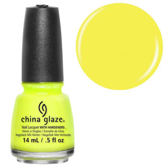 China Glaze Nail Polish Lacquer Yellow Polka Dot Bikini - .5oz