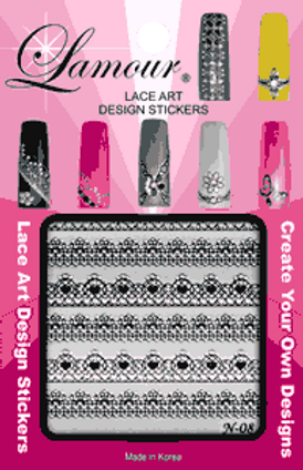 Lamour Lace Nail Art - N08