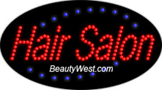 Electric Flashing & Chasing LED Sign: Hair Salon