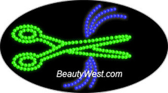 Electric Flashing & Chasing LED Sign: Scissors