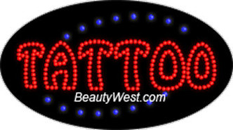 Electric Flashing & Chasing LED Sign: Tattoo_1