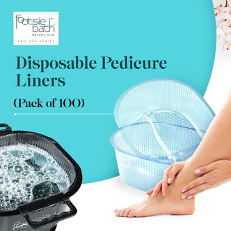 Footsie Bath Disposable Pedicure Spa Liners - 100 Count