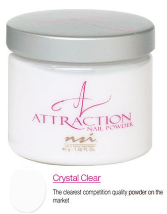 NSI Attraction Nail Powder Crystal Clear - 40 g (1.42 Oz.)