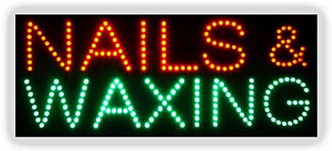 Electric LED Sign - Nails & Waxing L470