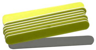 Yellow / Silver Washable Cushion Nail File - 50/pack - 180/240