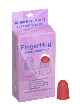 FingerHug Finger Protector Rubber Thimbles - Size 00 / Extra Small