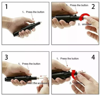 Professional Electric Manicure / Pedicure Drill - BLACK