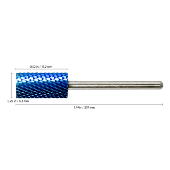 Blue Nano Coated Carbide Nail Drill Bit - 3/32" 1-EXTRA COARSE
