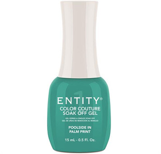 Entity Color Couture Soak Off Gel POOLSIDE IN PALM PRINT - 15 mL / .5 fl oz