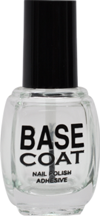 Empty Rounded Square Base Coat Bottle 1/2 oz. - 15mm neck