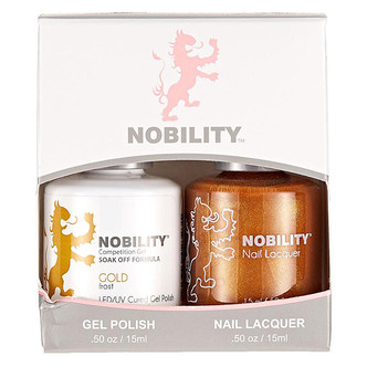 LeChat Nobility Gel Polish & Nail Lacquer Duo Set Gold - .5 oz / 15 ml