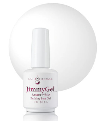 Light Elegance Boomer White JimmyGel Soak-Off Building Base - 15 mL