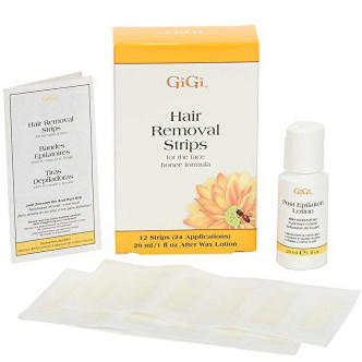 GiGi Hair Removal Strips, For Face, 12 Strips (24 Applications)