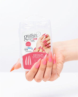 Gelish Soft Gel Tips Medium Stiletto - 110 CT