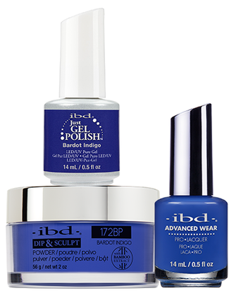 ibd Gel & Dip & Lacquer Trio Set Bardot Indigo