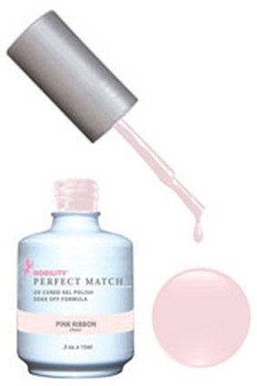 LeChat Perfect Match Gel Polish & Nail Lacquer Pink Ribbon - .5oz