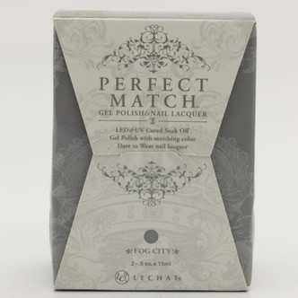 LeChat Perfect Match Gel Polish & Nail Lacquer Fog City  - .5oz