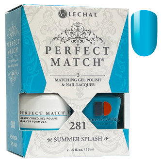 LeChat Perfect Match Gel Polish & Nail Lacquer Summer Splash - .5oz
