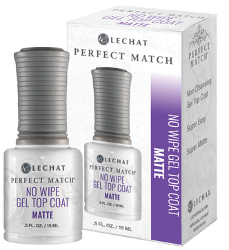 LeChat Perfect Match No Wipe Gel Top Coat Matte - .5 fl oz
