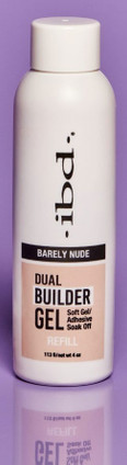 ibd Soft Gel Dual Builder Gel - Barely Nude - 4 oz / 113 g
