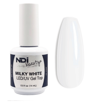 NDi beauty Milky White LED/UV No Wipe Gel Top - .5 oz
