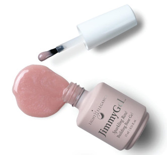 Light Elegance Sparkling Ros?? JimmyGel Soak-Off Building Base - 15 mL
