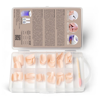 Gelish Soft Gel Tips Light Nude Short Round - 120 CT