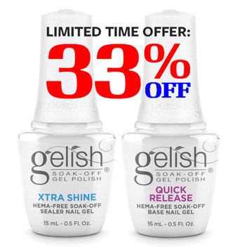 Gelish Hema-Free  Base & Top Coats @ 33% OFF
