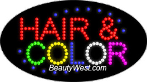 Electric Flashing & Chasing LED Sign: Hair & Color
