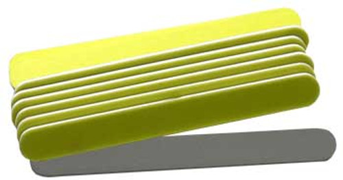 Yellow / Silver Washable Cushion Nail File - 50/pack - 180/240