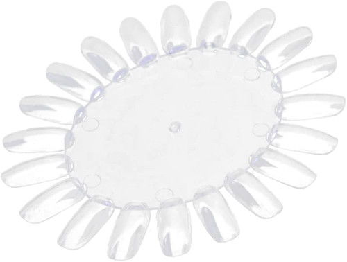 Nail Art 20 Tips Display Oval Palette - 10ct ?? Clear