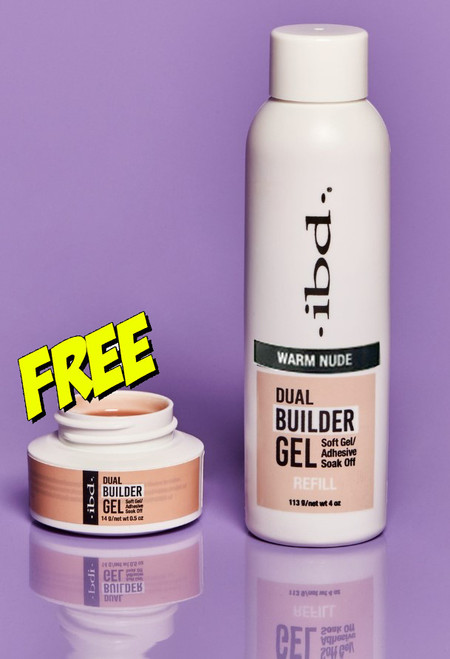 ibd Soft Gel Dual Builder Gel - Buy Refill 4 oz Get one .5 oz FREE
