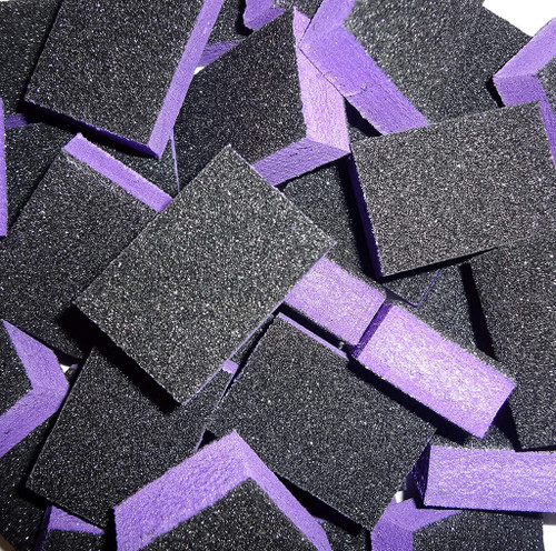 Salon Professional Mini Disposable Nail Buffer Blocks 80/80 - Purple/Black - 1000pcs