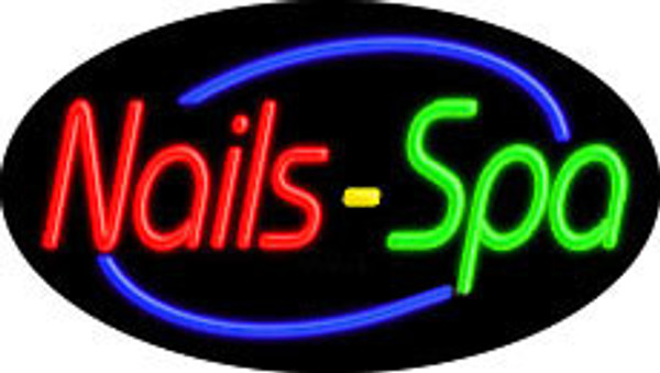 Neon Flashing Sign Nails & Spa