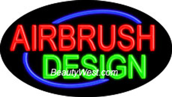 Neon Flashing Sign Airbrush Design