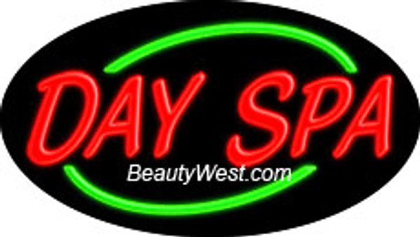 Neon Flashing Sign Day Spa