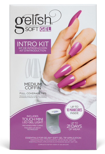 Gelish Soft Gel Intro Kit Medium Coffin - 110 CT