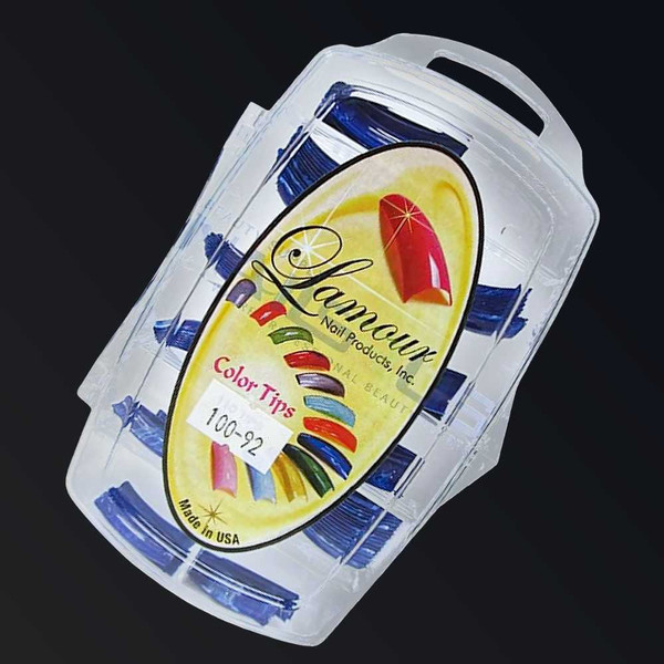 Lamour Marble Nail Tips - Dark Blue 110 tips