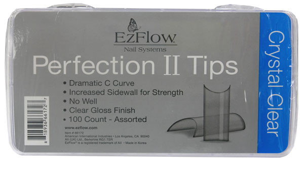 EzFlow Perfection II Tips - Crystal Clear - 100ct