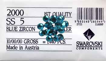 Swarovski Rhinestone - Blue Zircon - 1440ct