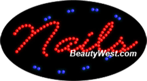 Electric Animation & Flashing LED Sign: Nails