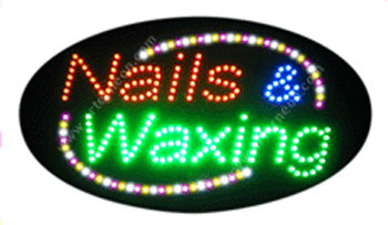 Animation & Flashing LED Sign - Nails & Waxing